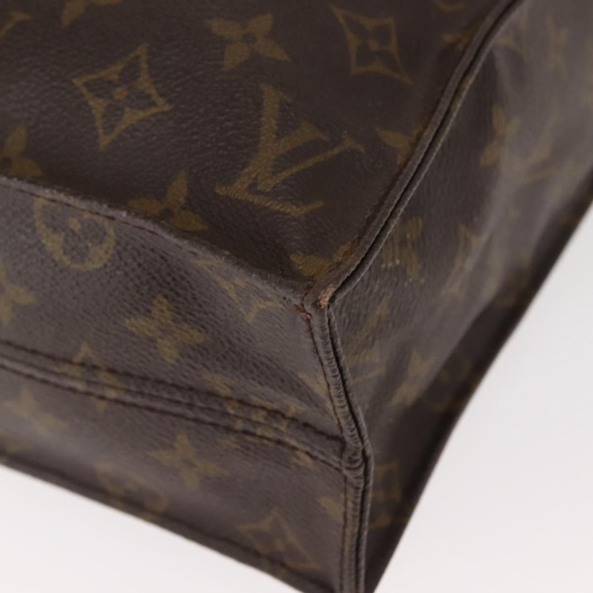 LOUIS VUITTON Monogram Sac Plat Hand Bag M51140 LV Auth gh1042