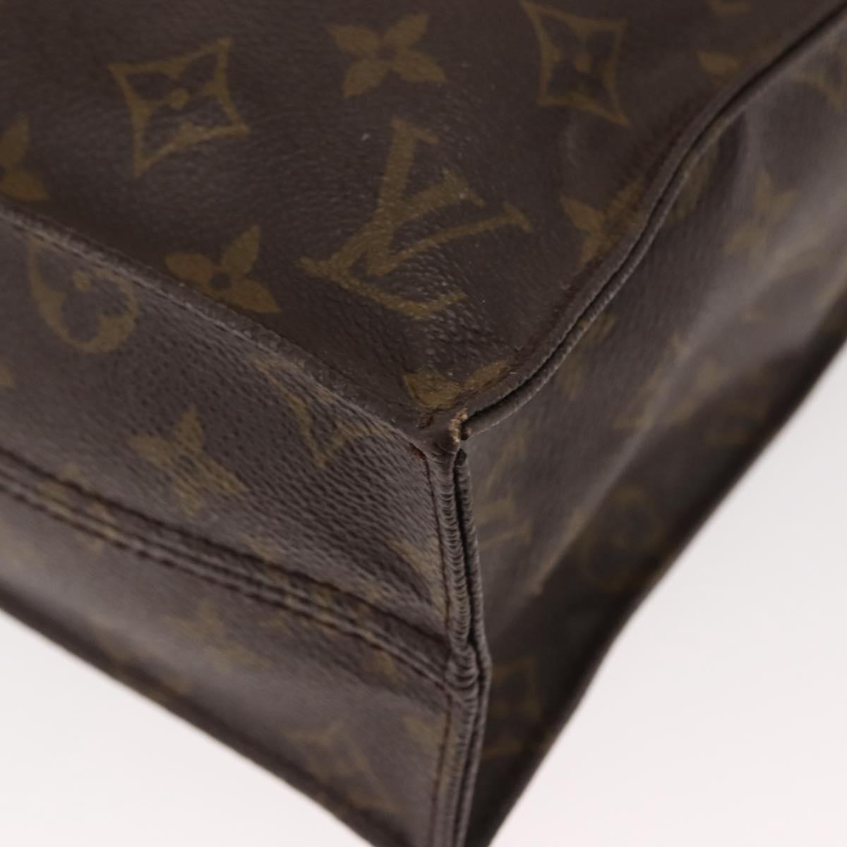 LOUIS VUITTON Monogram Sac Plat Hand Bag M51140 LV Auth gh1042