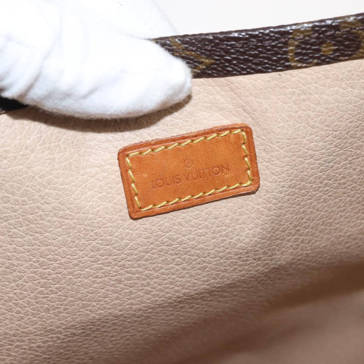 LOUIS VUITTON Monogram Sac Plat Hand Bag M51140 LV Auth gh1042