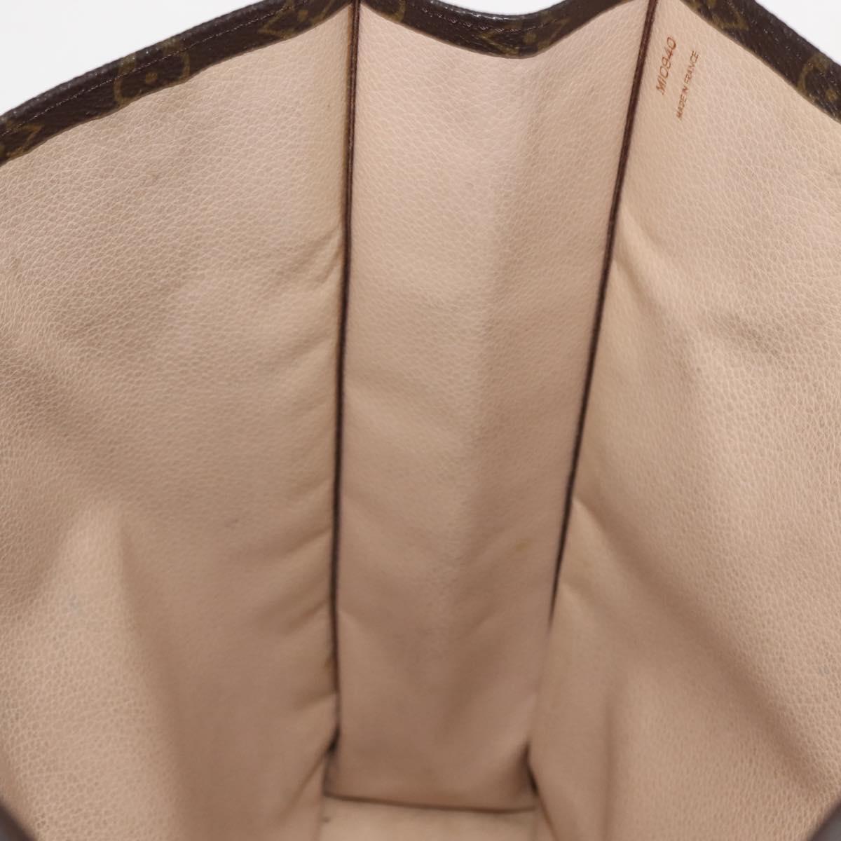 LOUIS VUITTON Monogram Sac Plat Hand Bag M51140 LV Auth gh1042