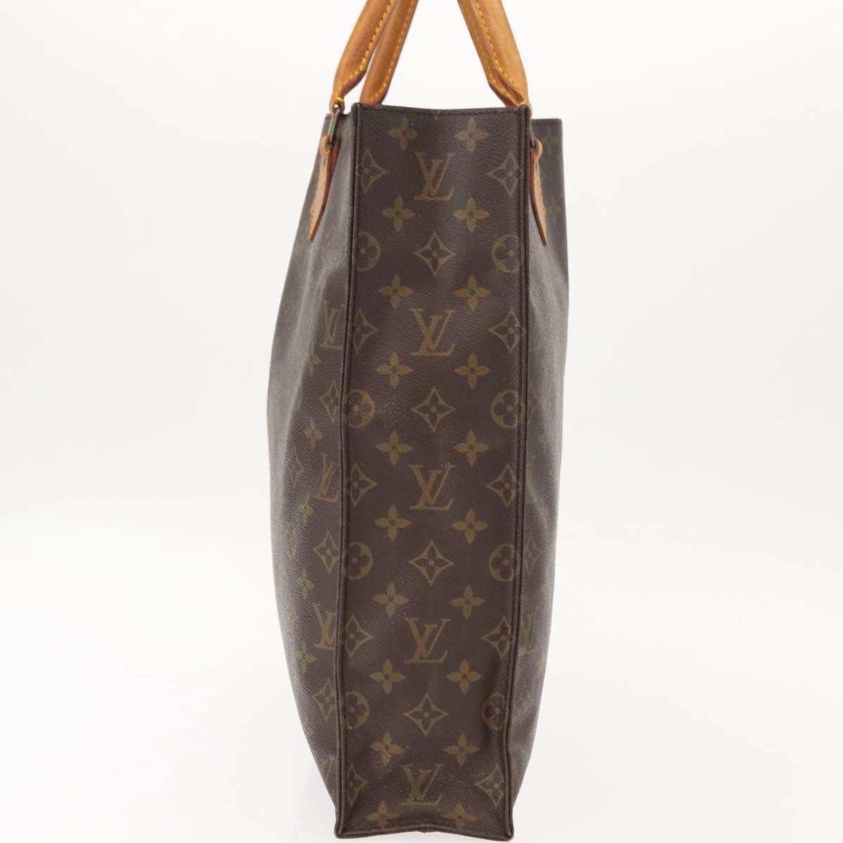 LOUIS VUITTON Monogram Sac Plat Hand Bag M51140 LV Auth gh1042