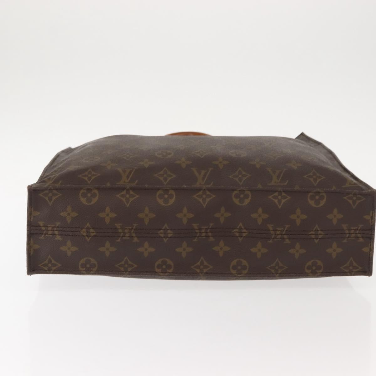 LOUIS VUITTON Monogram Sac Plat Hand Bag M51140 LV Auth gh1042