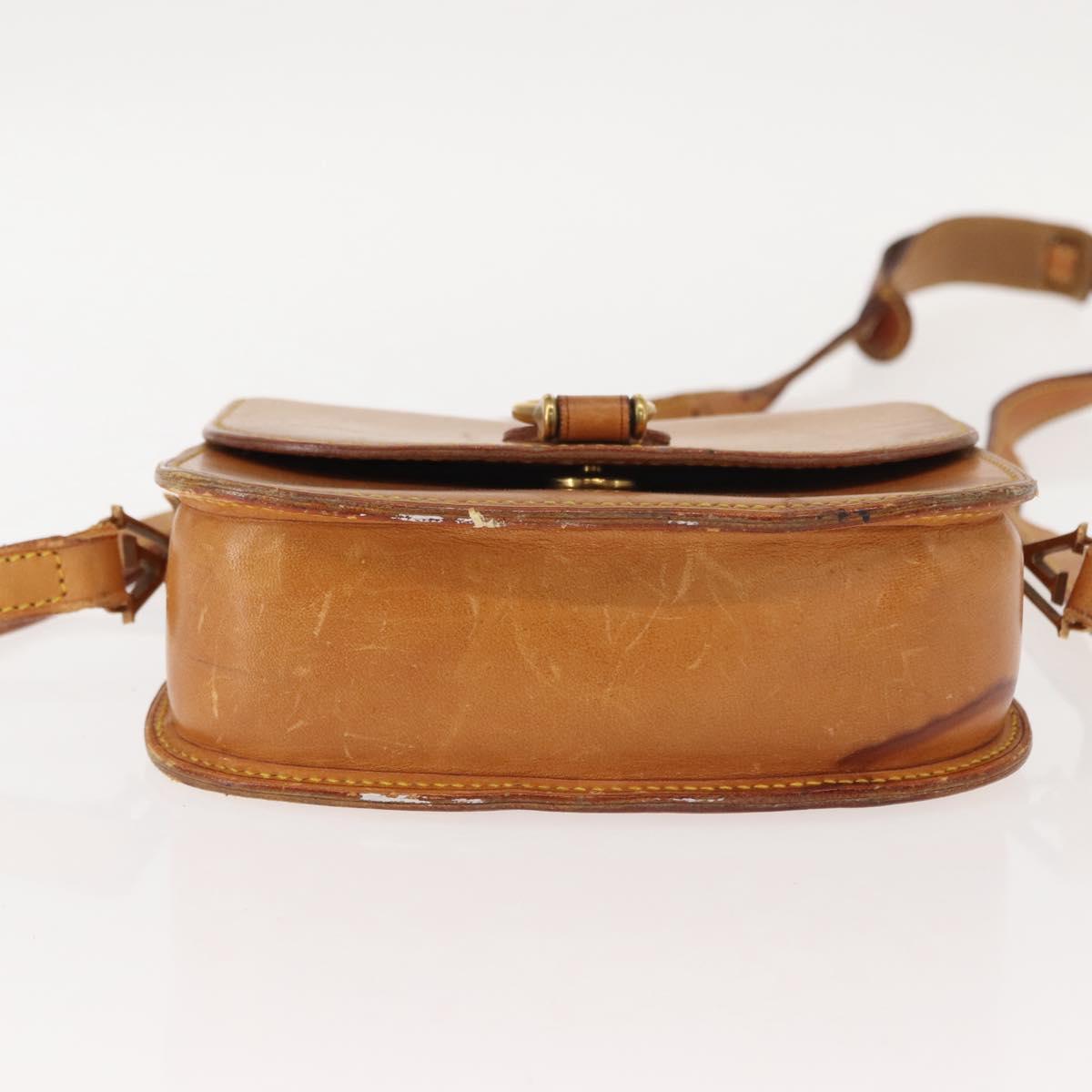 LOUIS VUITTON Nomad leather Saint Cloud PM Shoulder Bag Beige LV Auth gh1044