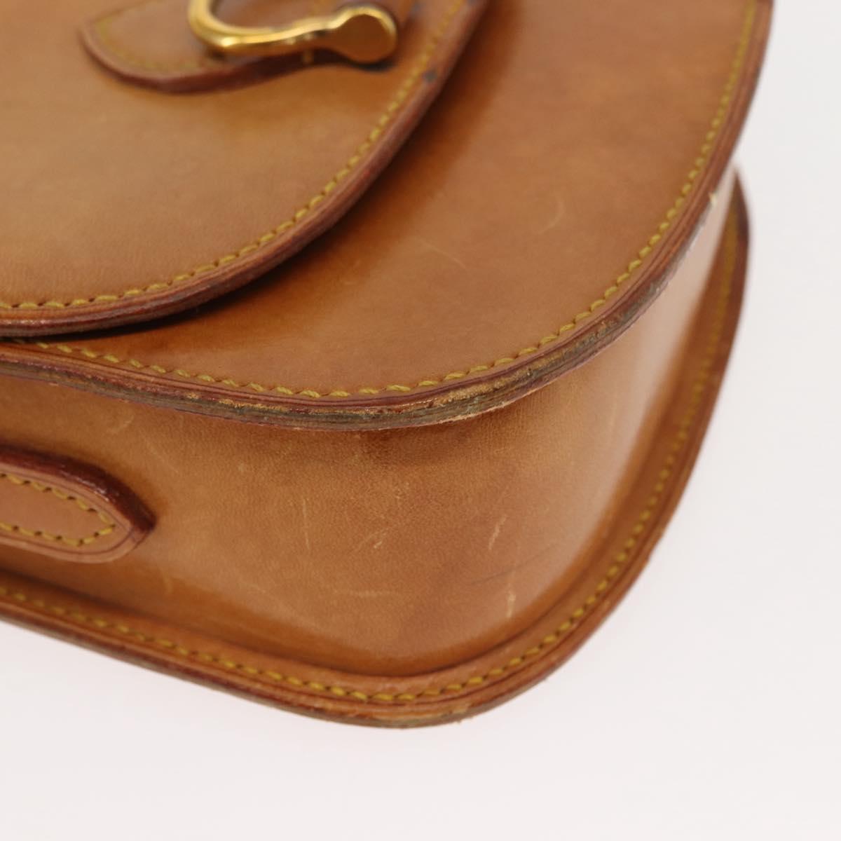 LOUIS VUITTON Nomad leather Saint Cloud PM Shoulder Bag Beige LV Auth gh1044