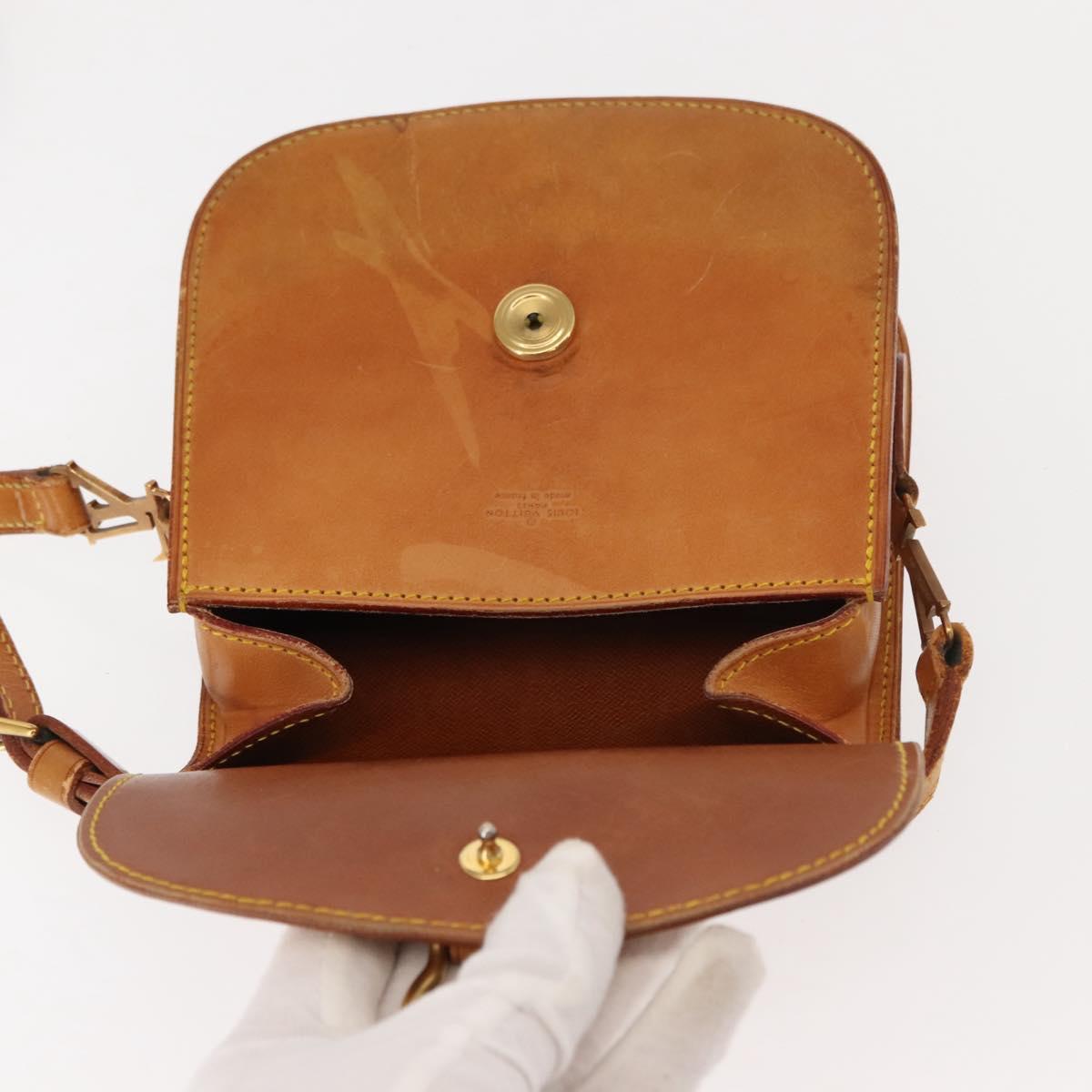 LOUIS VUITTON Nomad leather Saint Cloud PM Shoulder Bag Beige LV Auth gh1044