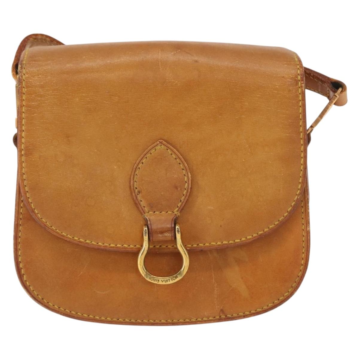 LOUIS VUITTON Nomad leather Saint Cloud PM Shoulder Bag Beige LV Auth gh1044