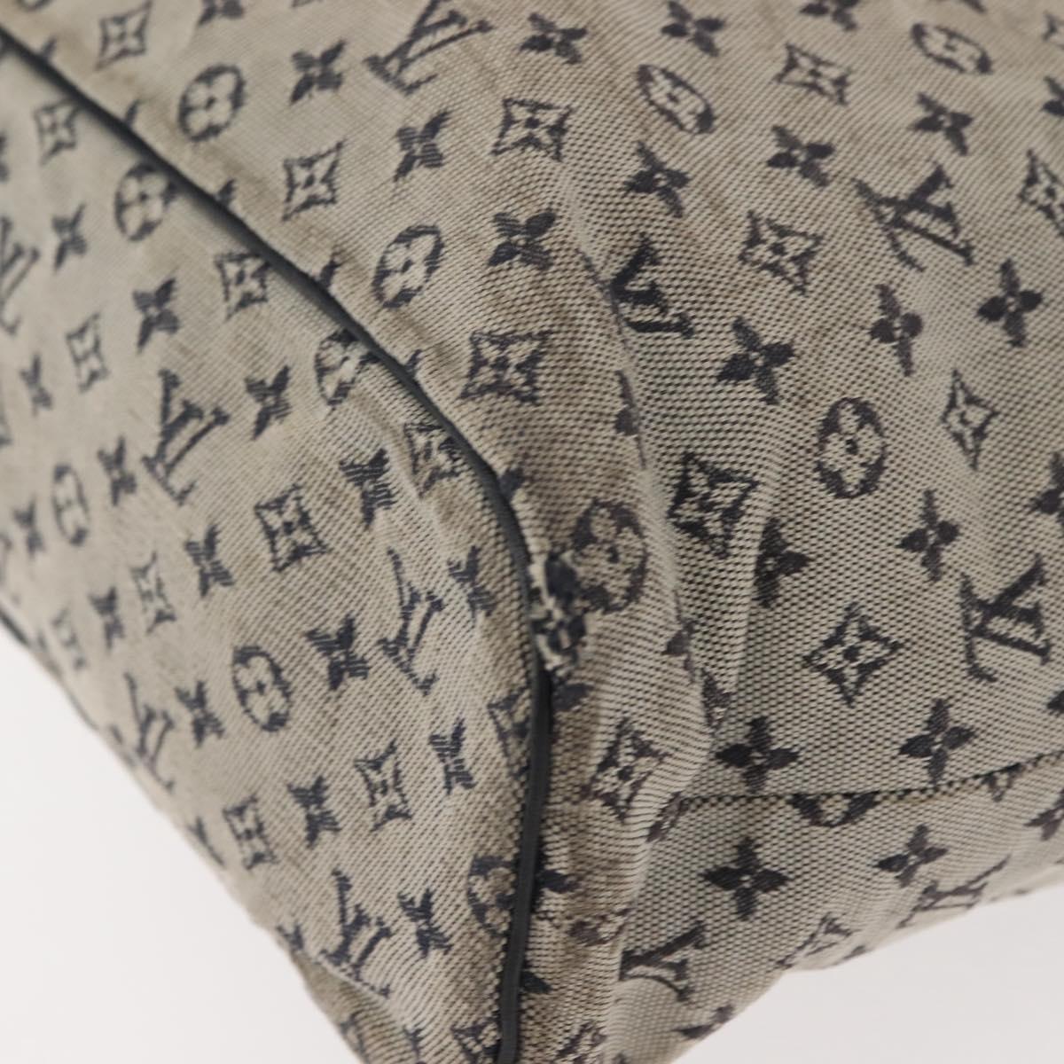 LOUIS VUITTON Monogram Mini Lucille GM Tote Bag Blue M92675 LV Auth gh1046