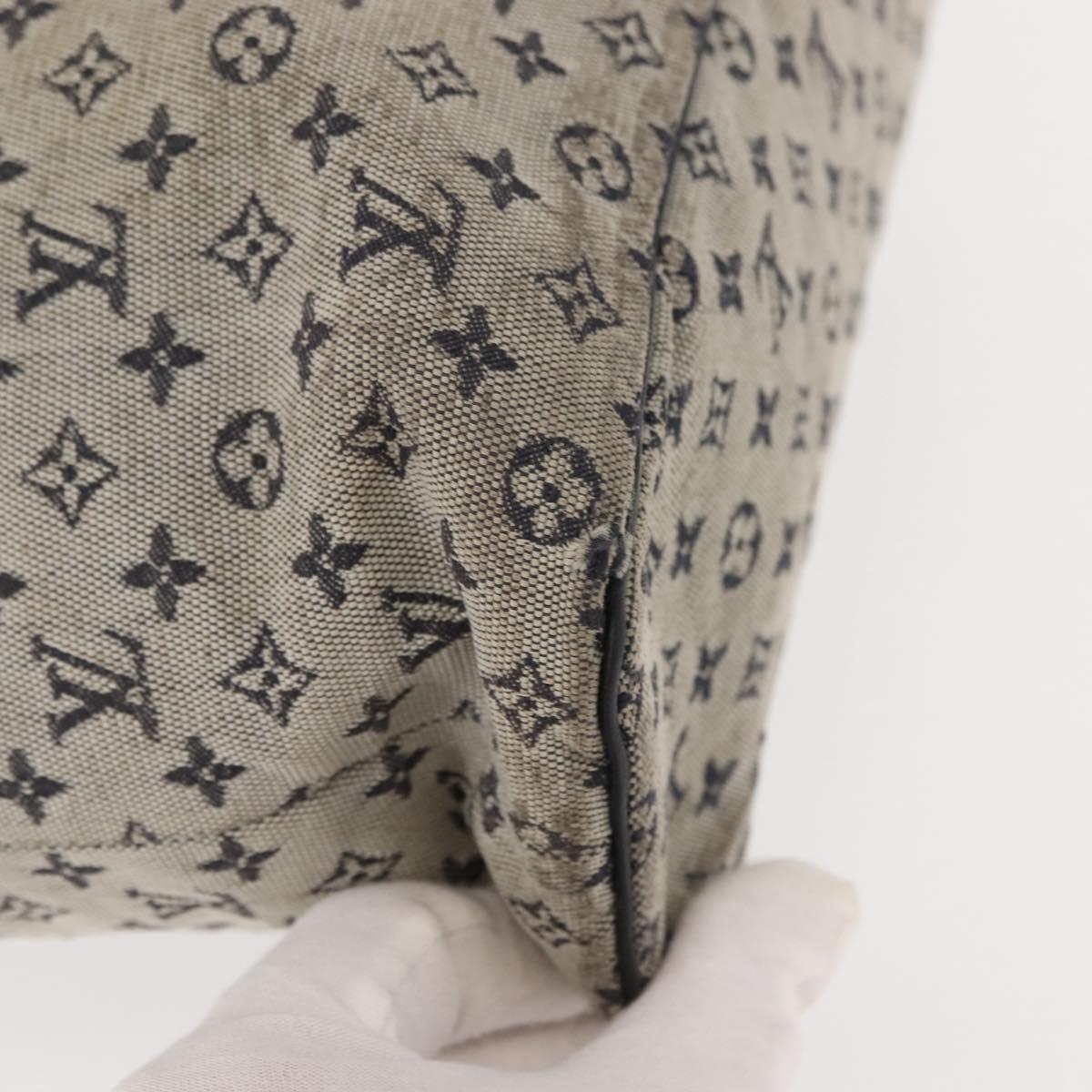 LOUIS VUITTON Monogram Mini Lucille GM Tote Bag Blue M92675 LV Auth gh1046