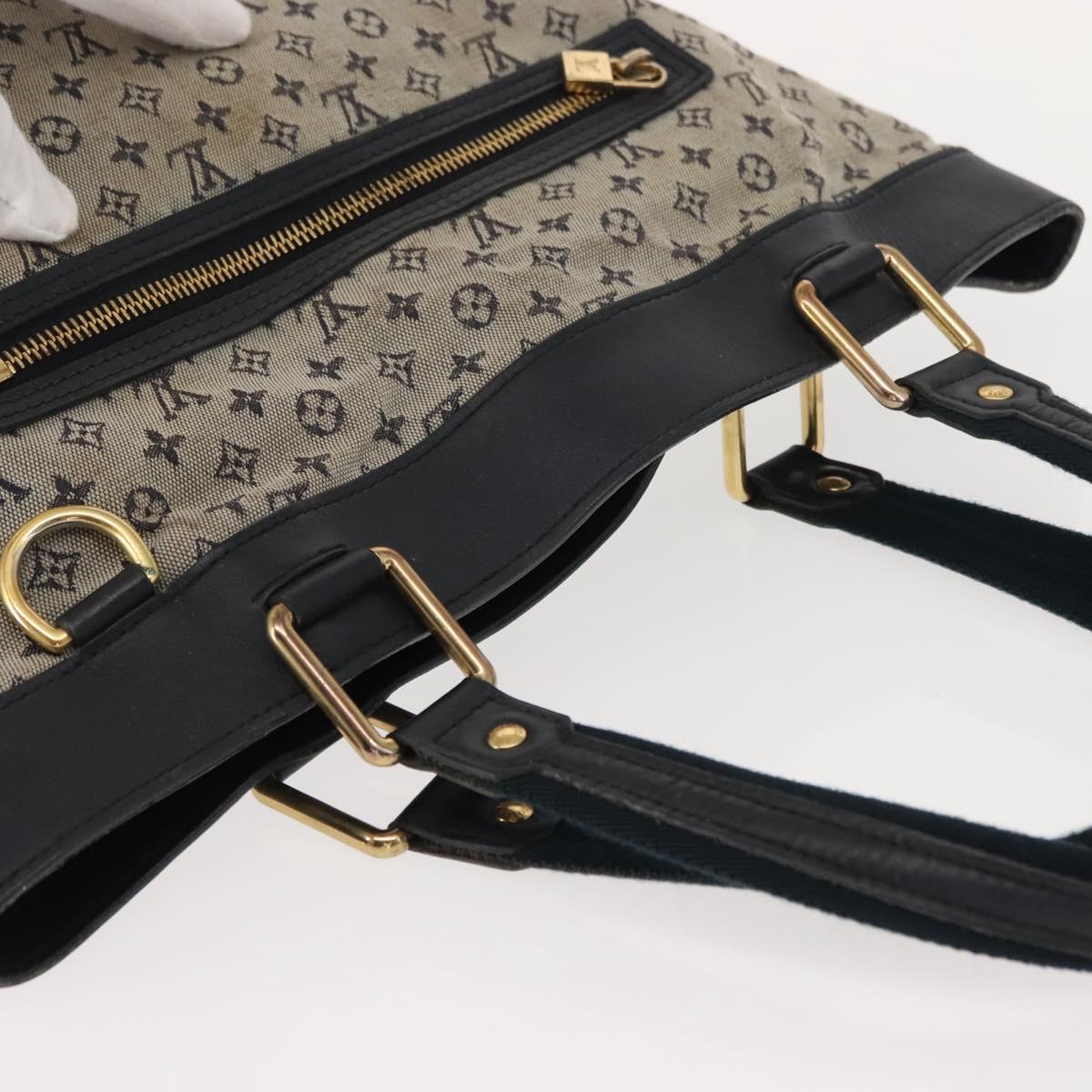 LOUIS VUITTON Monogram Mini Lucille GM Tote Bag Blue M92675 LV Auth gh1046