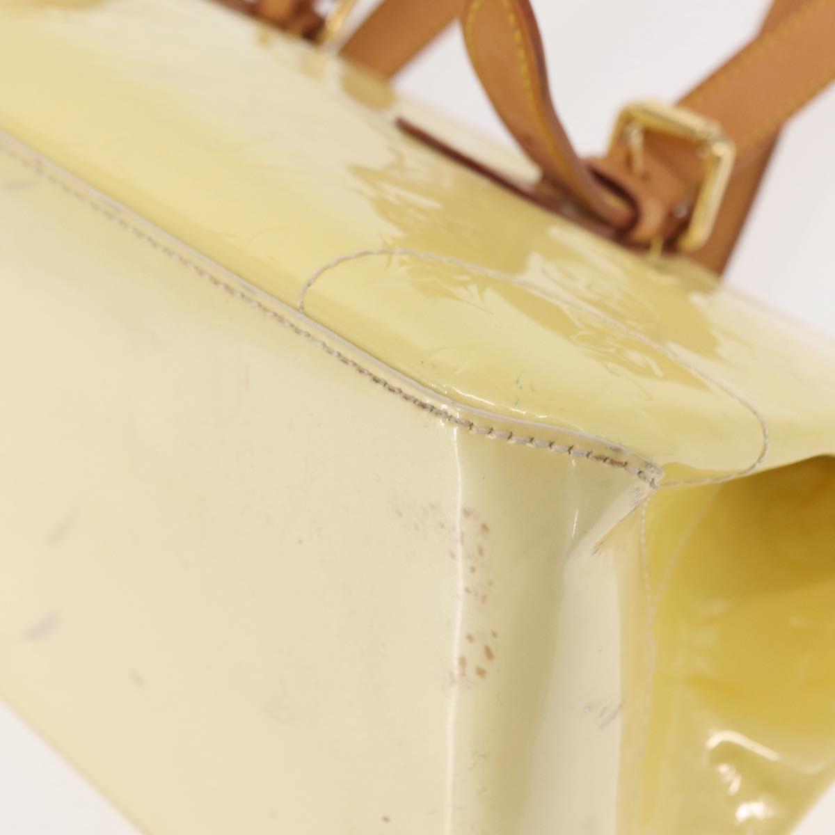 LOUIS VUITTON Monogram Vernis Rosewood Avenue Hand Bag Perle M93508 Auth gh1052