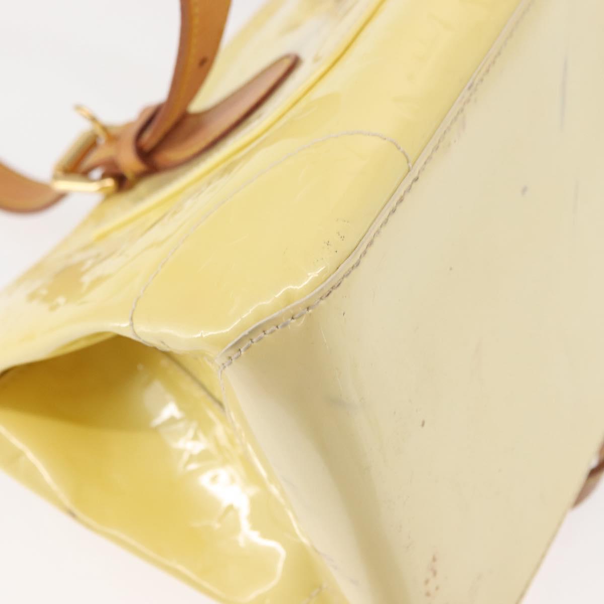 LOUIS VUITTON Monogram Vernis Rosewood Avenue Hand Bag Perle M93508 Auth gh1052