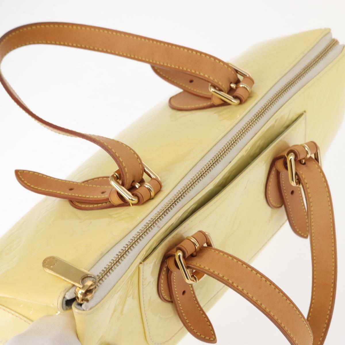 LOUIS VUITTON Monogram Vernis Rosewood Avenue Hand Bag Perle M93508 Auth gh1052