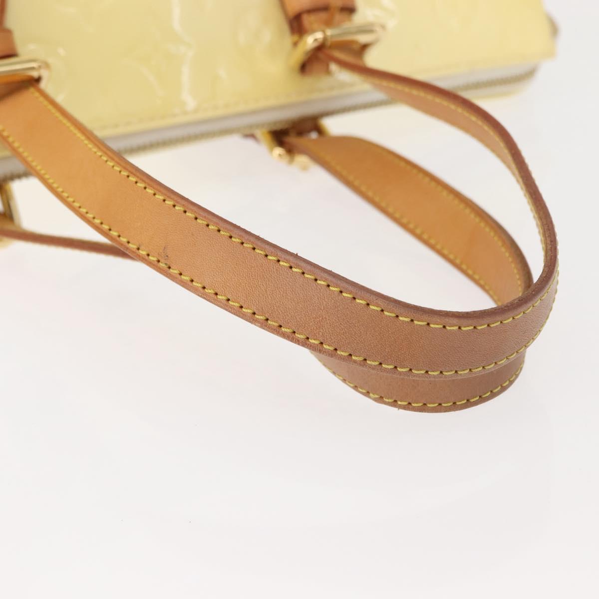 LOUIS VUITTON Monogram Vernis Rosewood Avenue Hand Bag Perle M93508 Auth gh1052