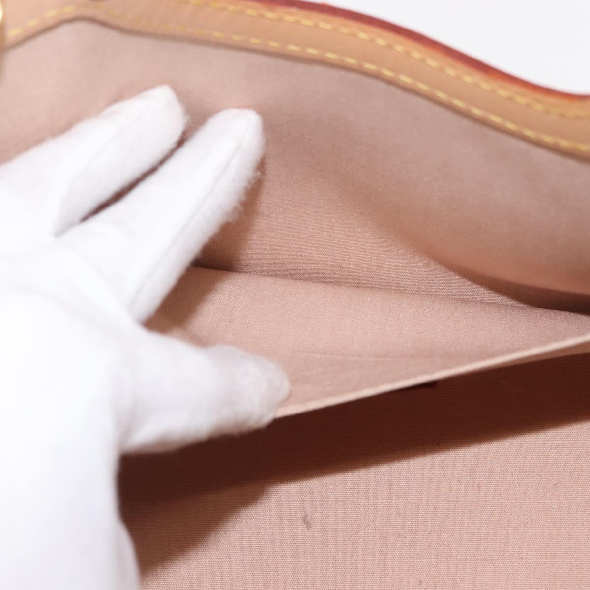 LOUIS VUITTON Vernis Roxbury Drive Bag 2Way Rose flow lantern M91391 Auth gh1053