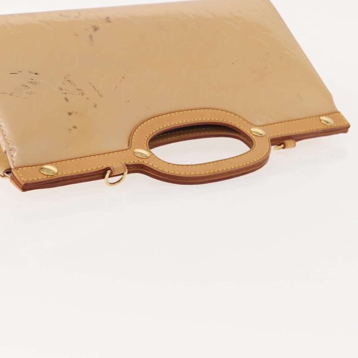 LOUIS VUITTON Vernis Roxbury Drive Bag 2Way Rose flow lantern M91391 Auth gh1053