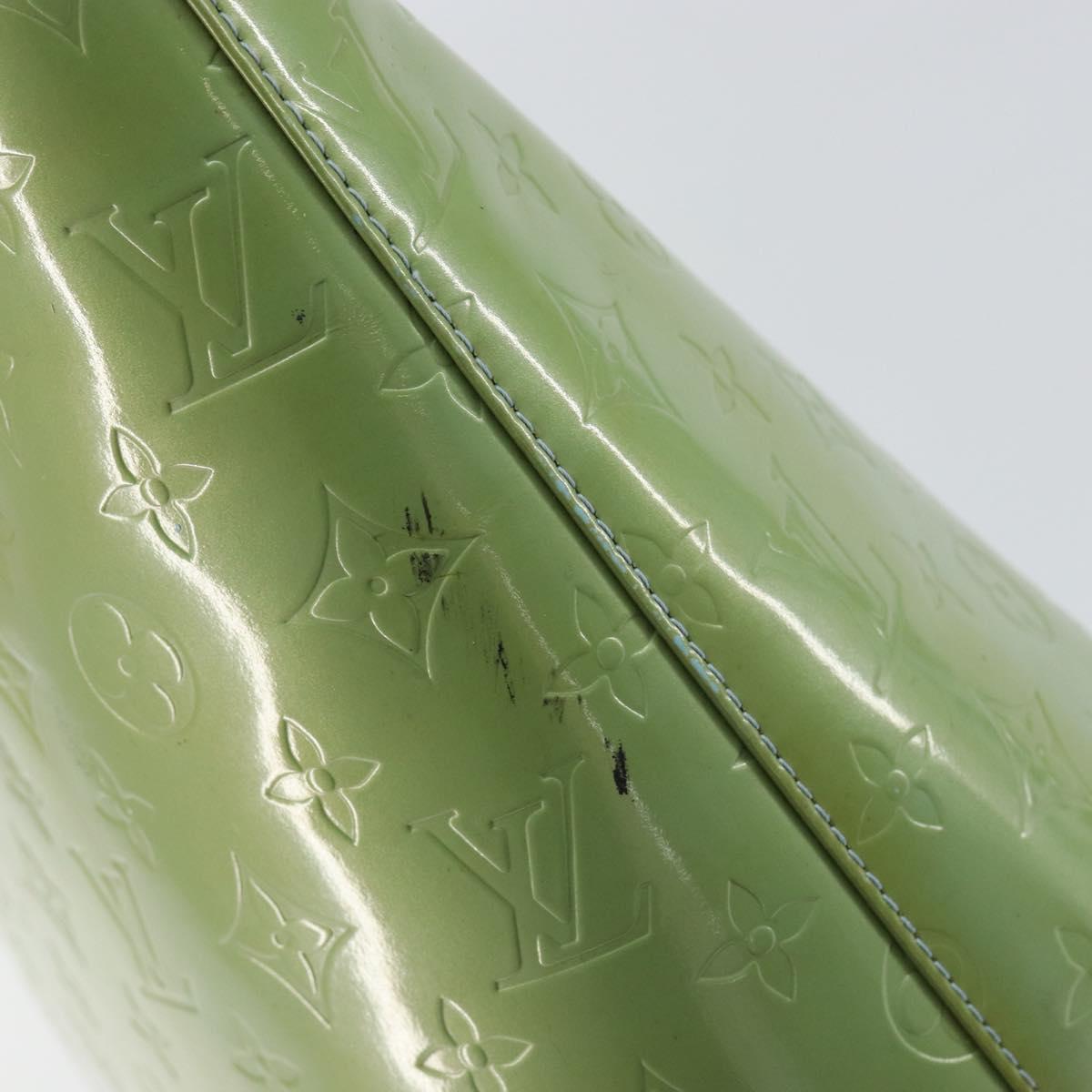 LOUIS VUITTON Monogram Vernis Houston Hand Bag Baby Blue M91005 LV Auth gh1056