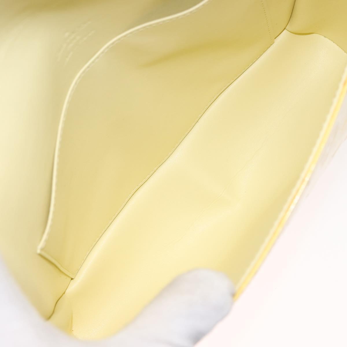 LOUIS VUITTON Monogram Vernis Thompson Street Bag Lime Yellow M91071 Auth gh1059