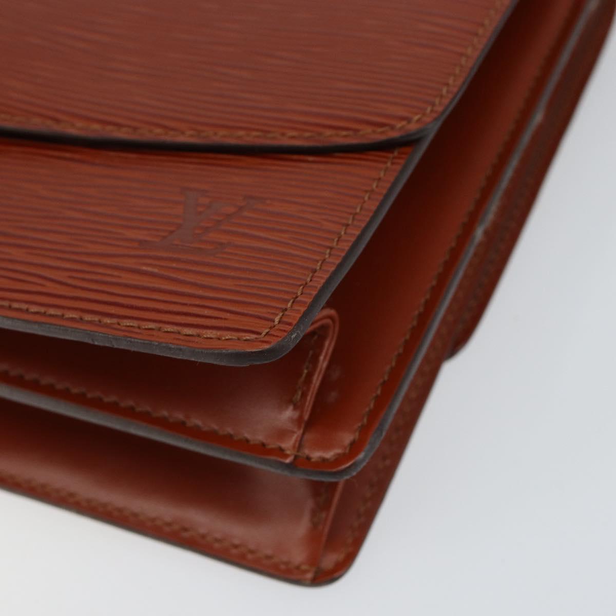 LOUIS VUITTON Epi Grenel Shoulder Bag Brown Kenya M52363 LV Auth gh1061