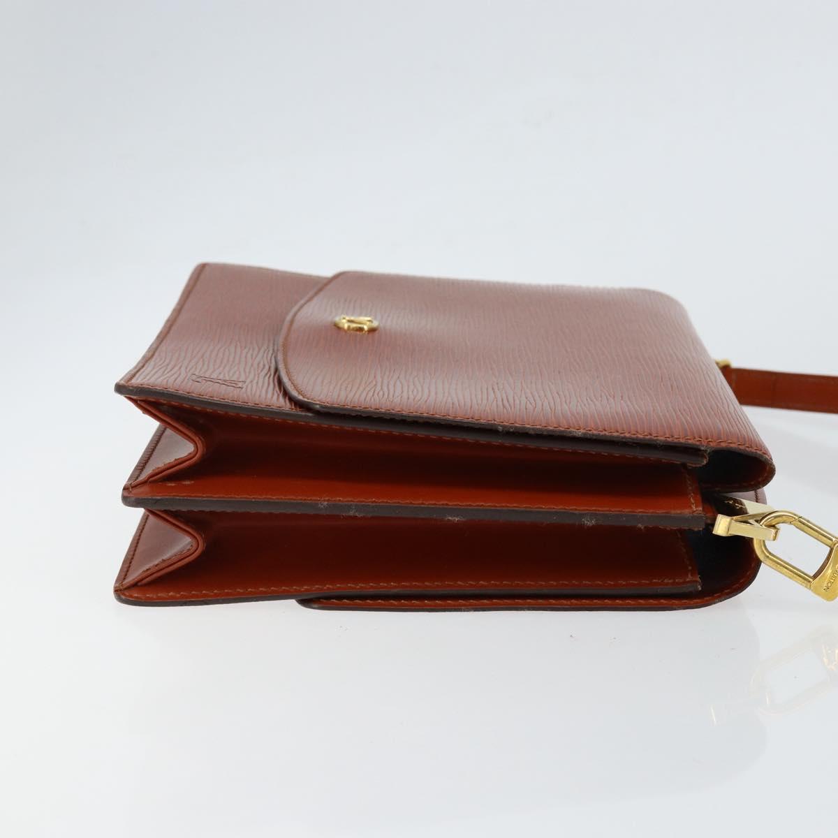 LOUIS VUITTON Epi Grenel Shoulder Bag Brown Kenya M52363 LV Auth gh1061