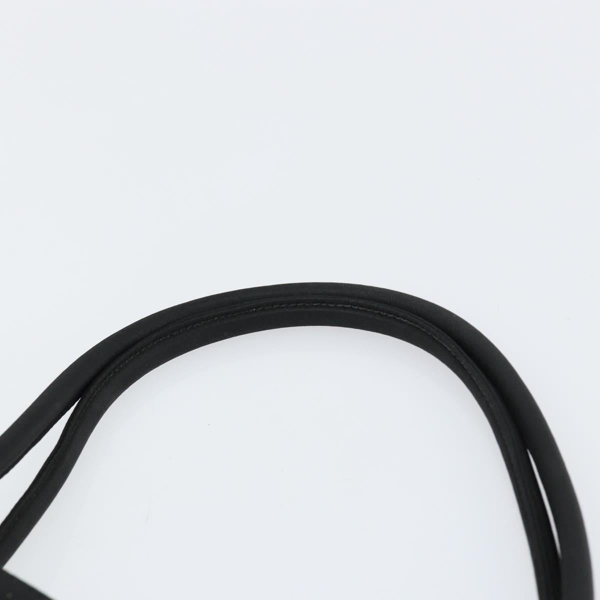 PRADA Hand Bag Nylon Black Silver Auth gh1070