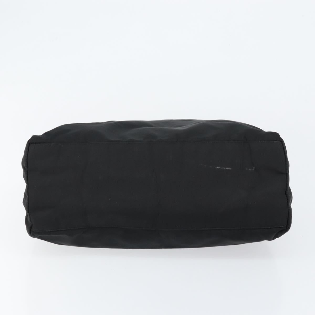 PRADA Hand Bag Nylon Black Silver Auth gh1070