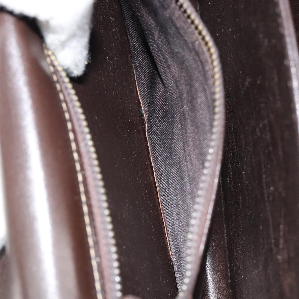 CELINE C Sulky Shoulder Bag Canvas Brown Gold Auth gh1083