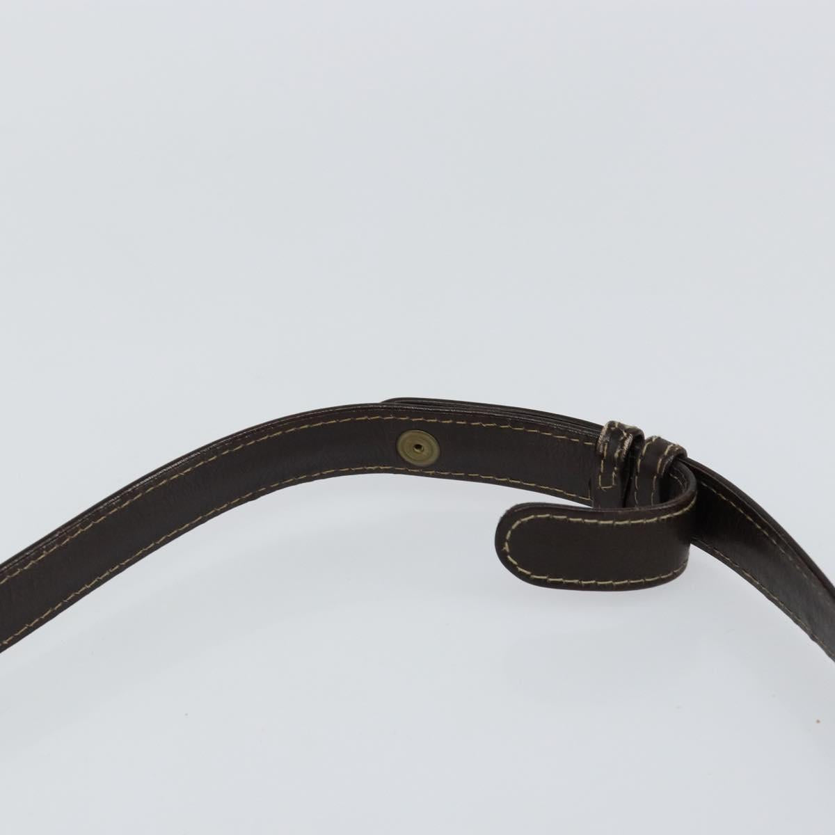 CELINE C Sulky Shoulder Bag Canvas Brown Gold Auth gh1083