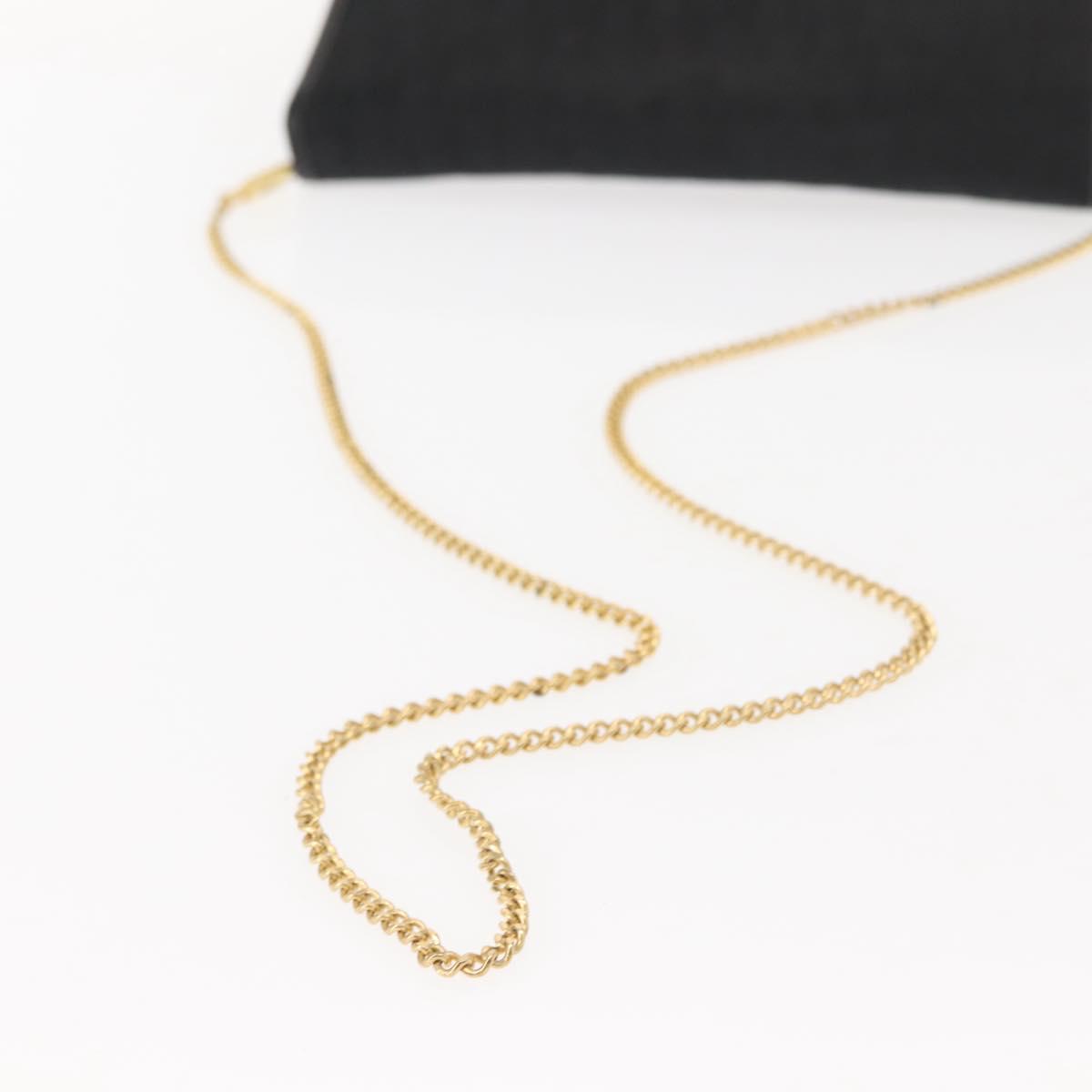 Christian Dior Trotter Canvas Chain Shoulder Bag Black Gold Auth gh1096