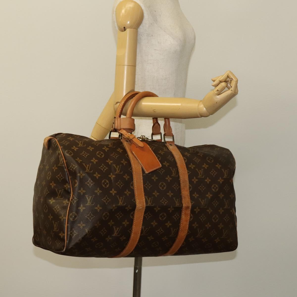 LOUIS VUITTON Monogram Keepall 50 Boston Bag M41426 LV Auth gh110