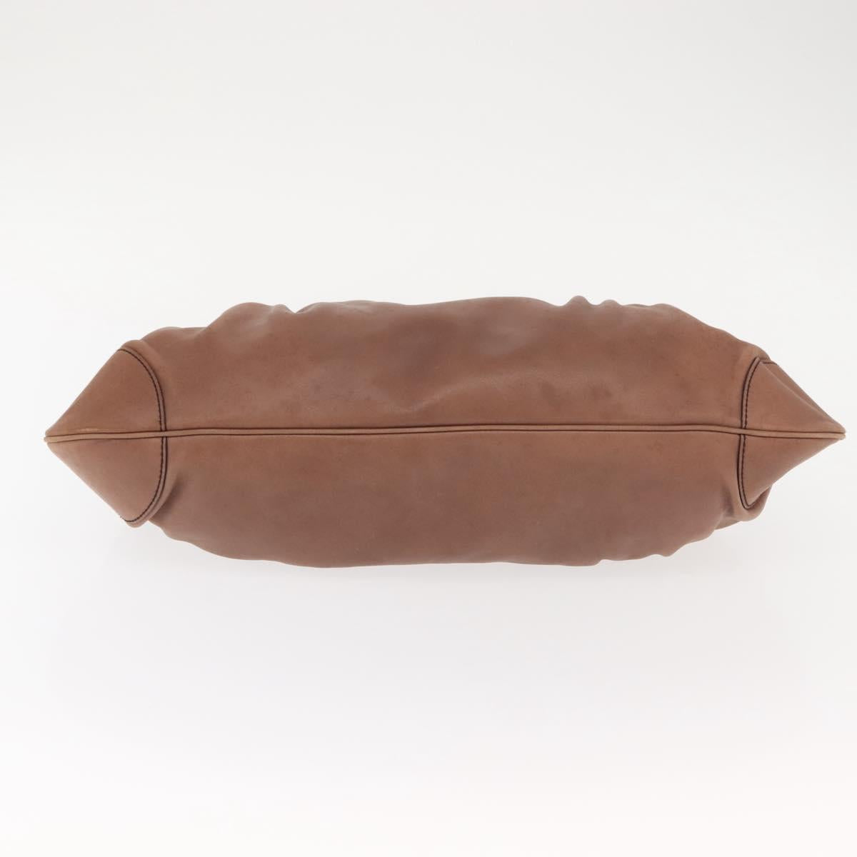 Salvatore Ferragamo Gancini Tote Bag Suede Beige Silver Auth gh1105