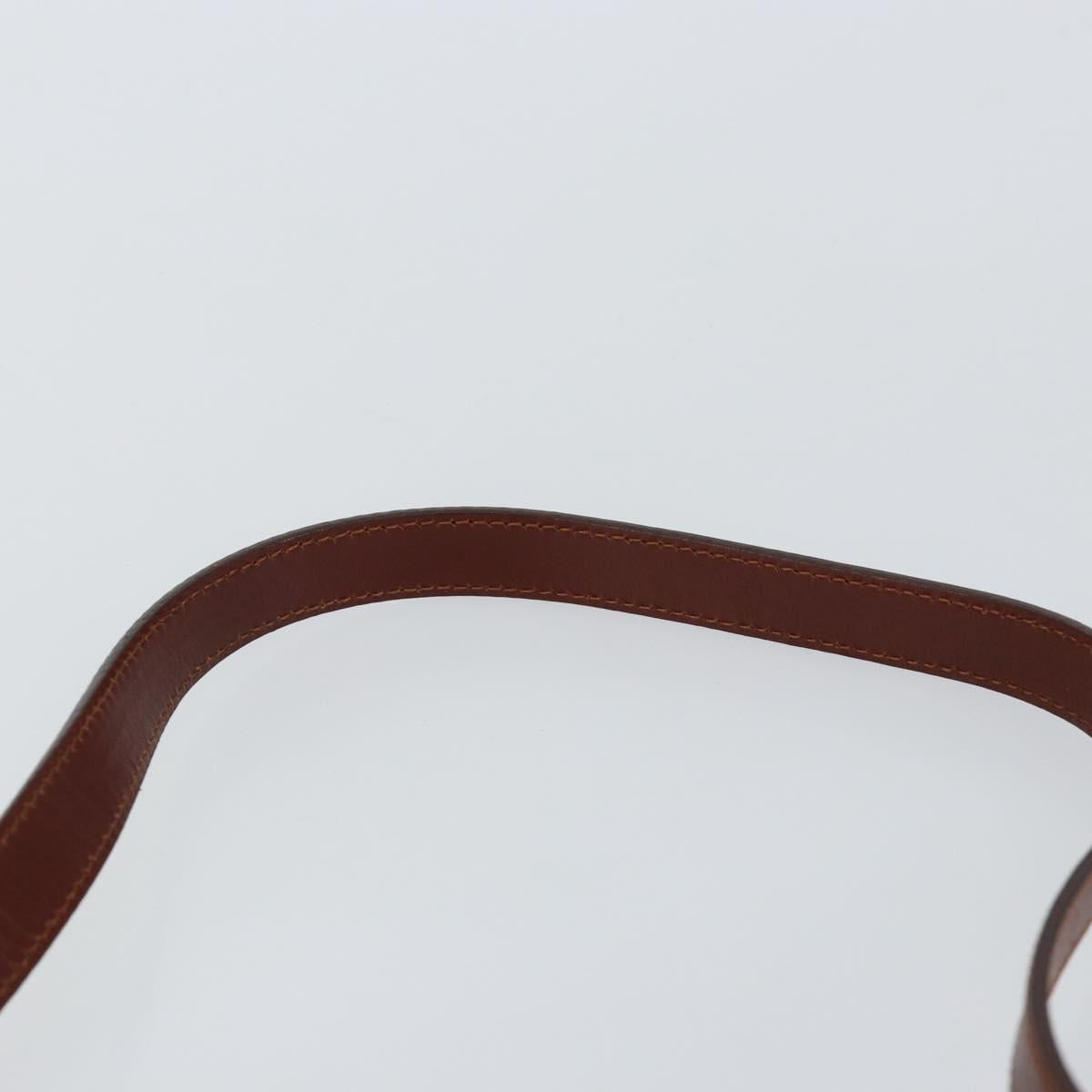 Salvatore Ferragamo Vala Hand Bag Leather 2way Brown Gold Auth gh1108