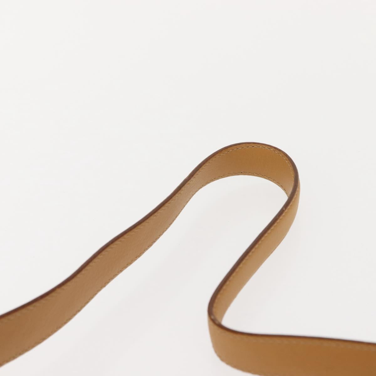 Salvatore Ferragamo Shoulder Bag Leather Beige Gold Auth gh1110