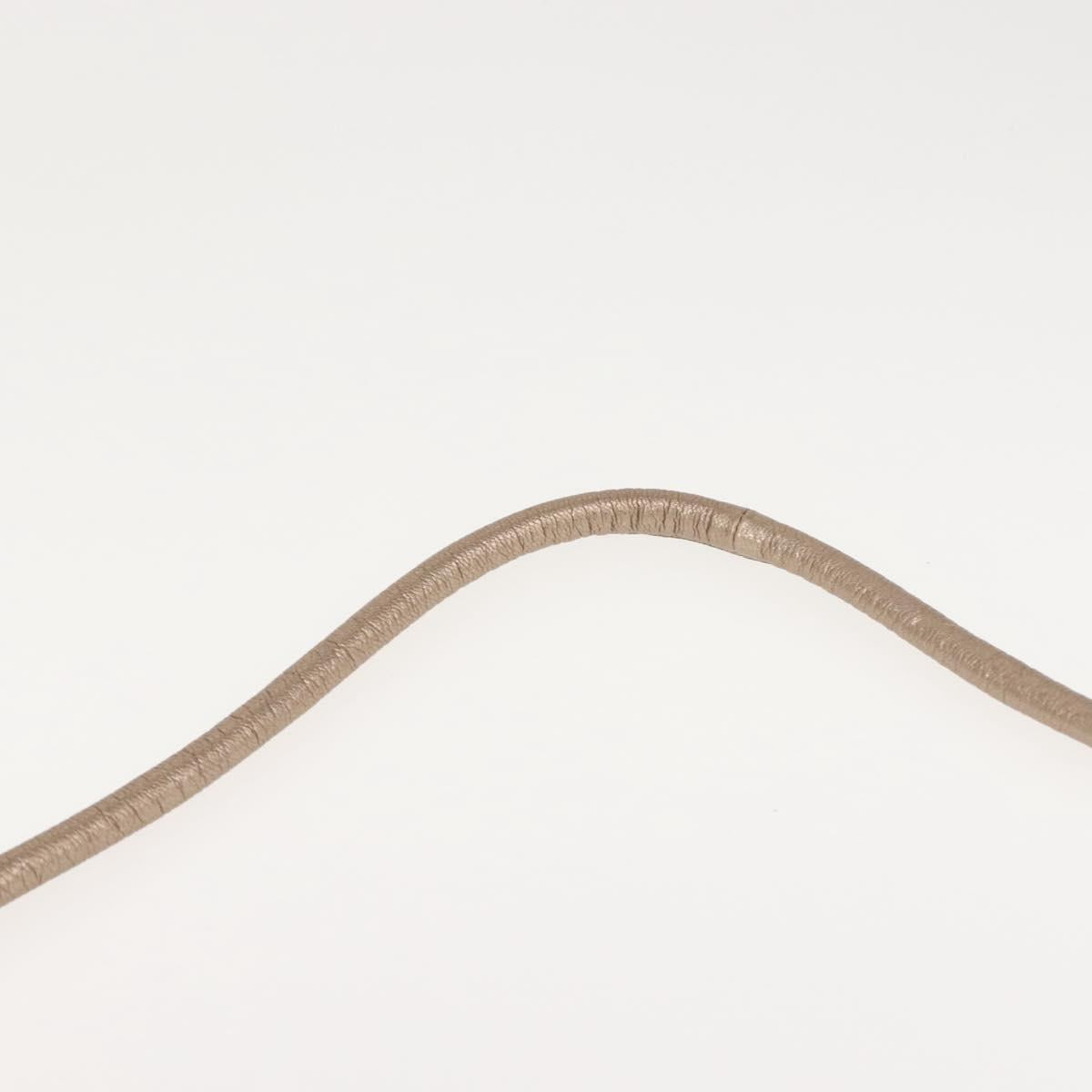 Salvatore Ferragamo Gancini Shoulder Bag Leather 2way Champagne Gold Auth gh1114