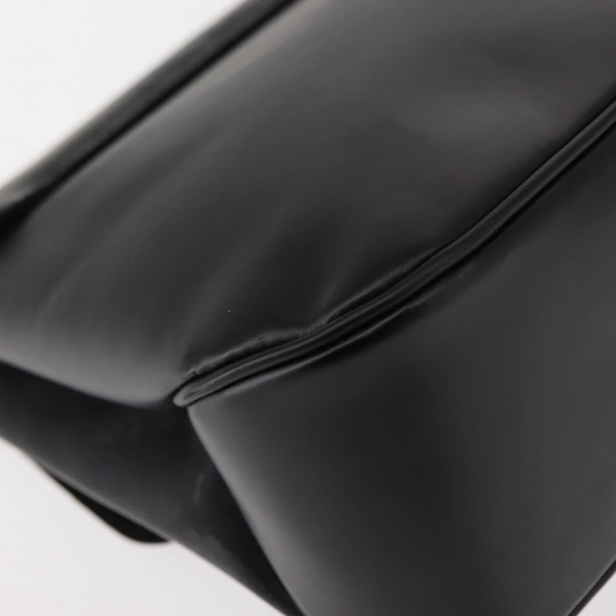 Salvatore Ferragamo Vala Shoulder Bag Leather Black Silver Auth gh1115