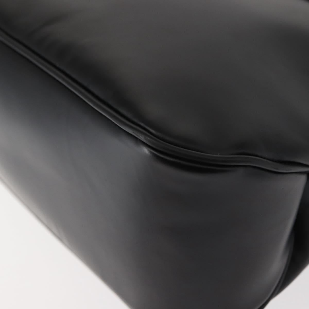 Salvatore Ferragamo Vala Shoulder Bag Leather Black Silver Auth gh1115