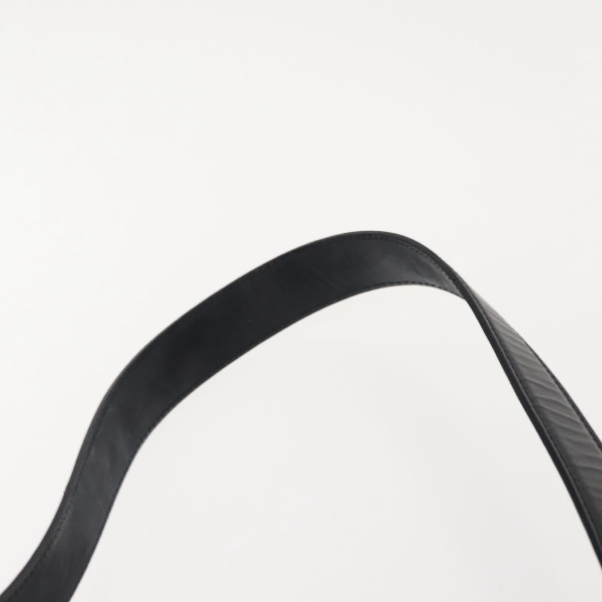 Salvatore Ferragamo Vala Shoulder Bag Leather Black Silver Auth gh1115