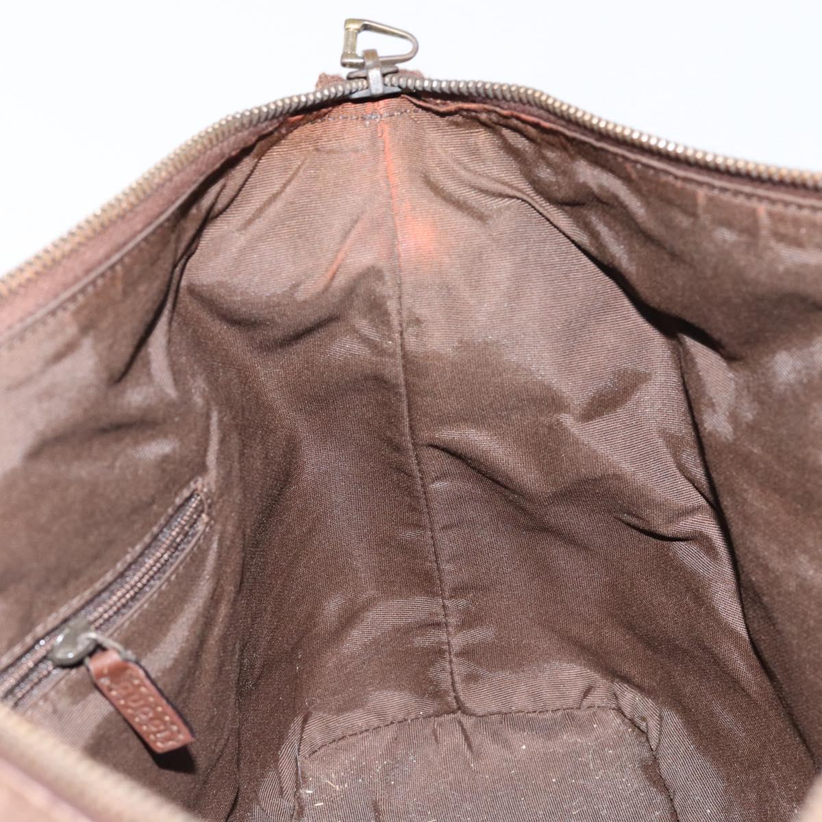 GUCCI GG Canvas Hand Bag Beige Gold 92734 Auth gh1128