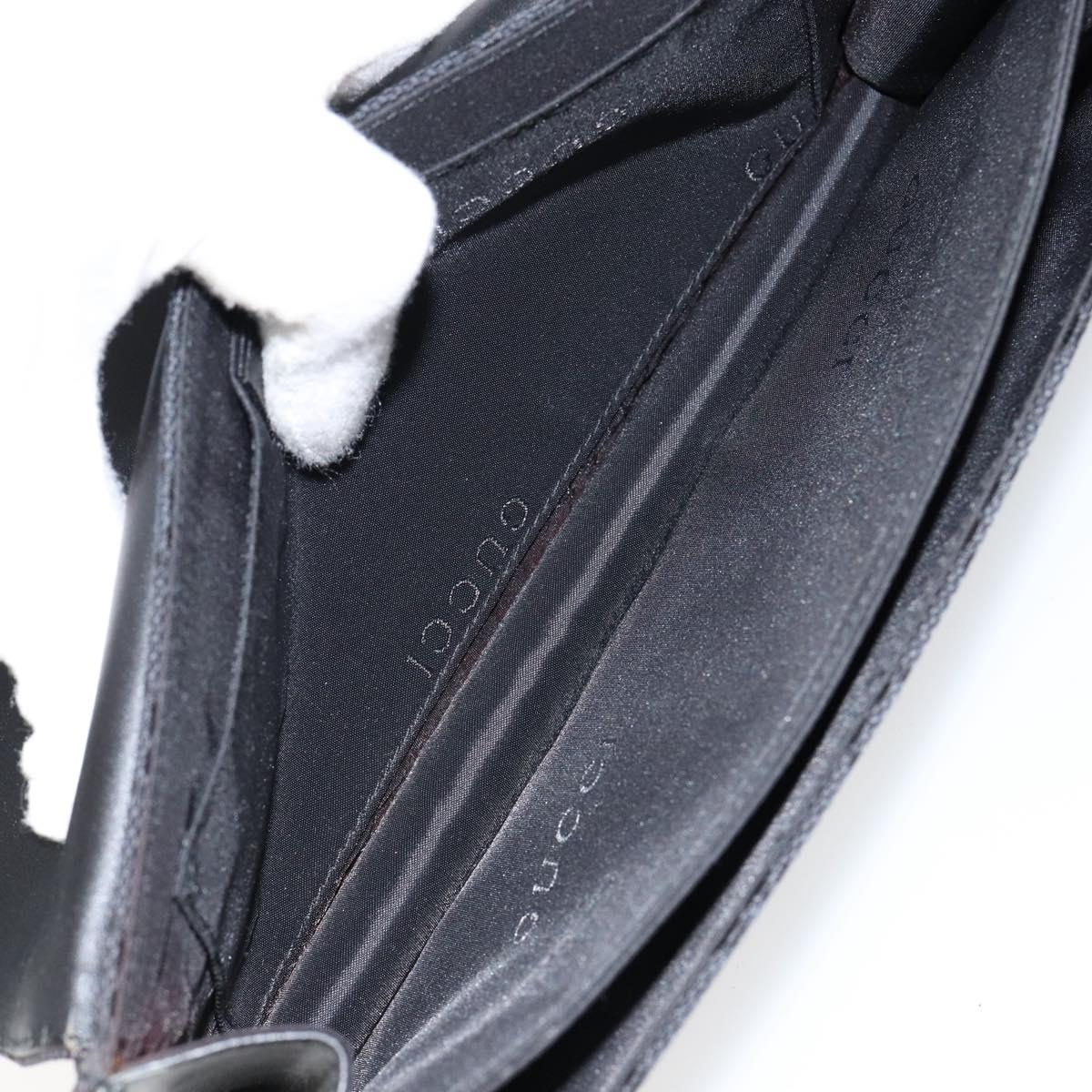 GUCCI GG Canvas Shoulder Bag Black Silver 001 3815 Auth gh1129