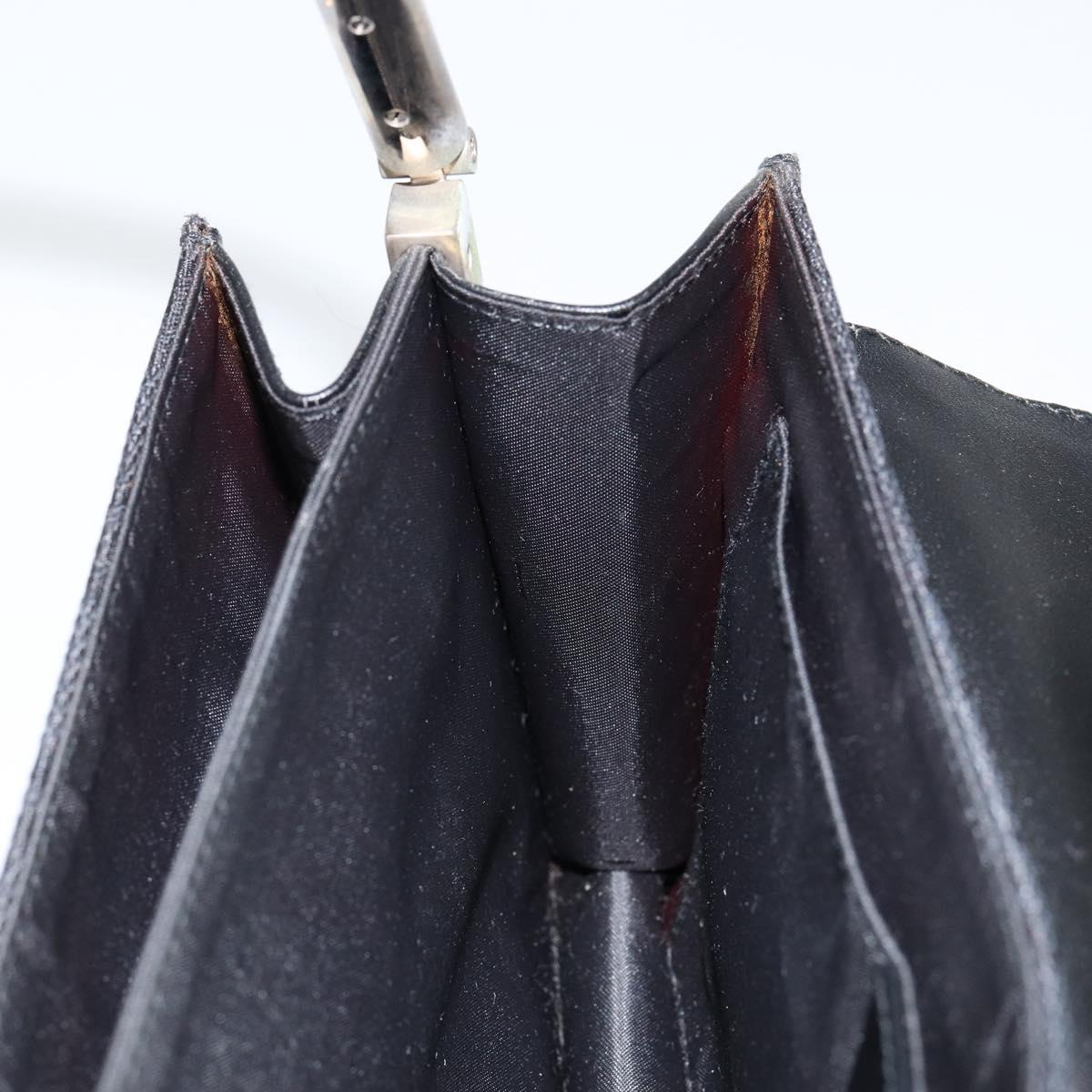 GUCCI GG Canvas Shoulder Bag Black Silver 001 3815 Auth gh1129