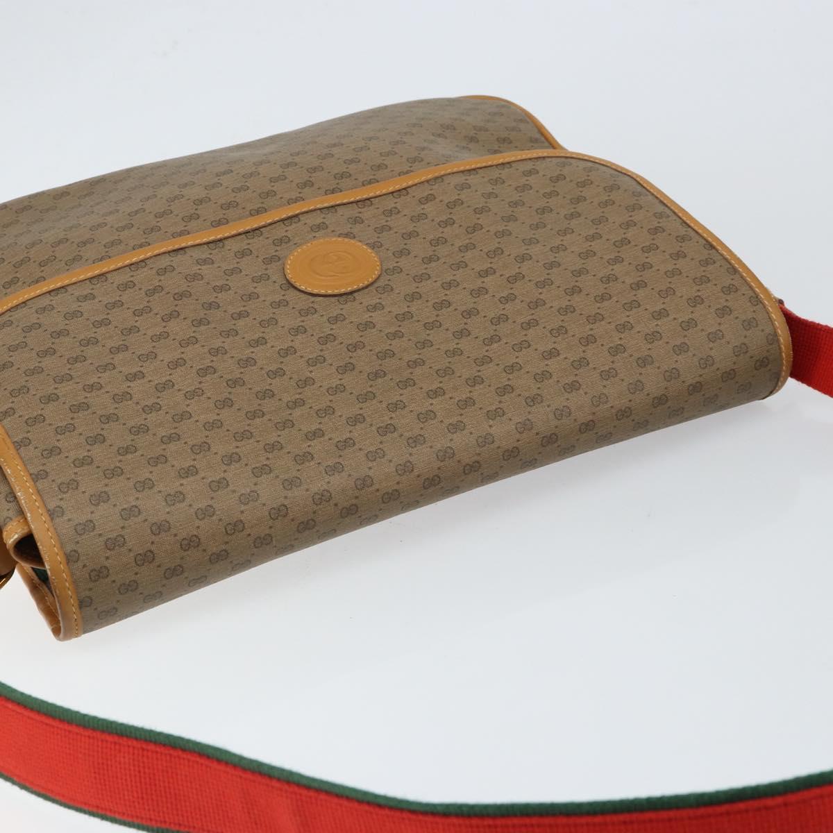 GUCCI Micro GG Supreme Web Sherry Line Bag PVC Beige 019 39 0151 Auth gh1131