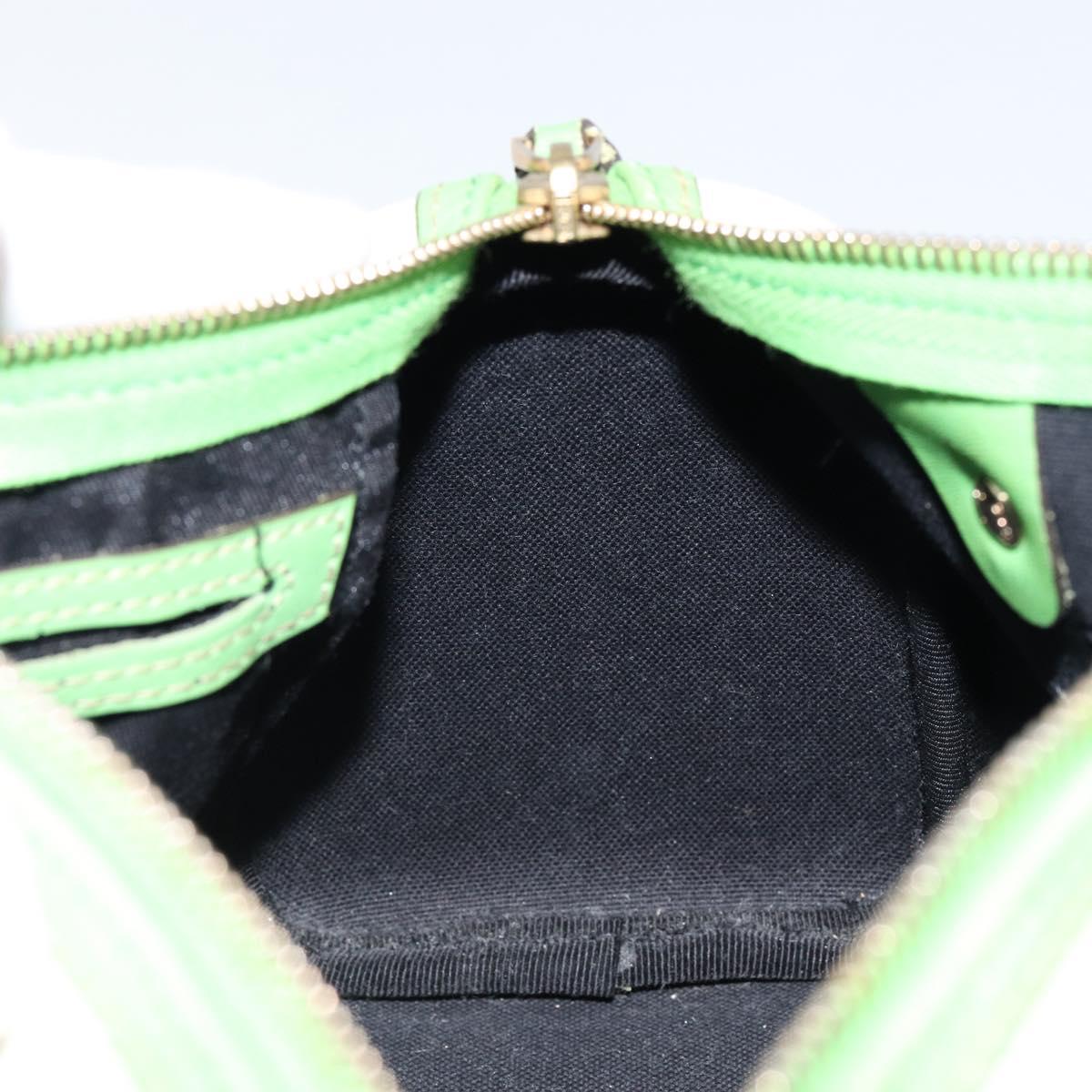 GUCCI GG Supreme Sherry Line Boston Bag PVC White Gold Green 190257 Auth gh1133