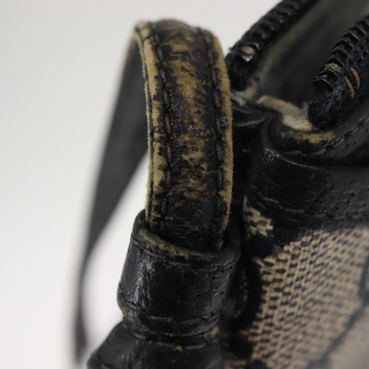 GUCCI GG Supreme Shoulder Bag PVC Leather Navy Gold 904 02 020 Auth gh1135