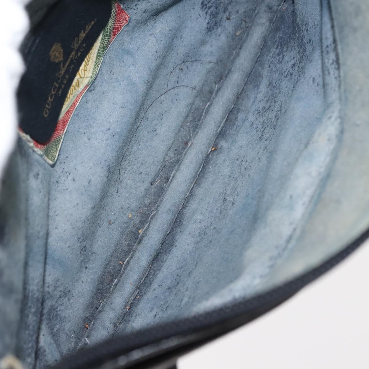 GUCCI GG Supreme Shoulder Bag PVC Leather Navy Gold 904 02 020 Auth gh1135