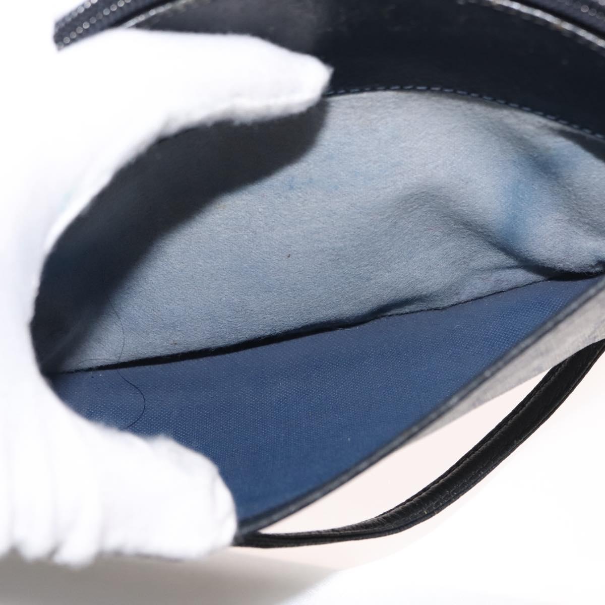 GUCCI GG Supreme Shoulder Bag PVC Leather Navy Gold 904 02 020 Auth gh1135