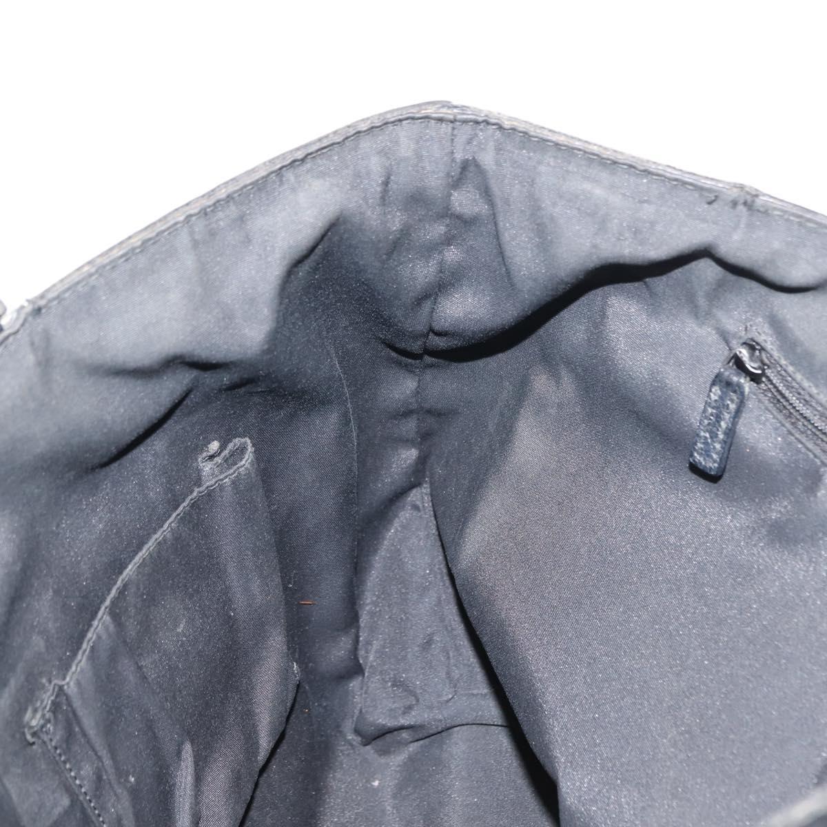 GUCCI GG Canvas Abbey Tote Bag Outlet Black Silver 268639 Auth gh1141