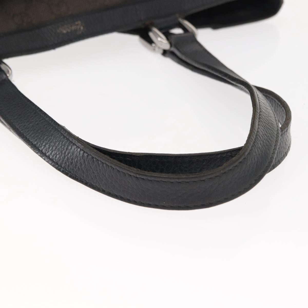 GUCCI GG Canvas Abbey Tote Bag Outlet Black Silver 268639 Auth gh1141