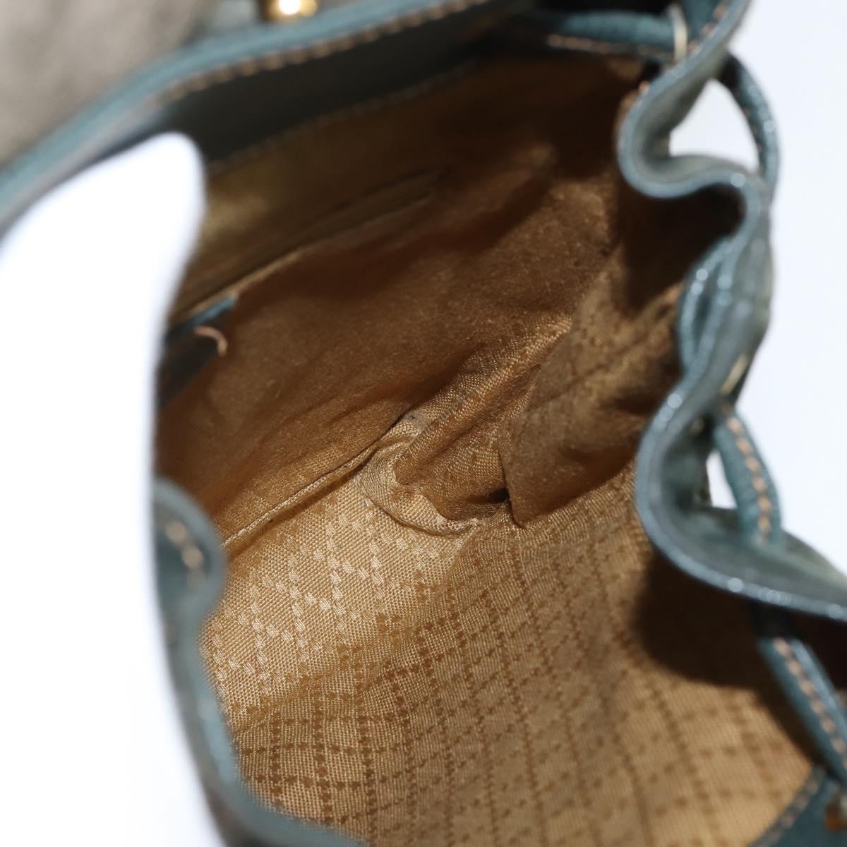 GUCCI Bamboo Backpack Suede Khaki Gold 003 58 0030 Auth gh1145