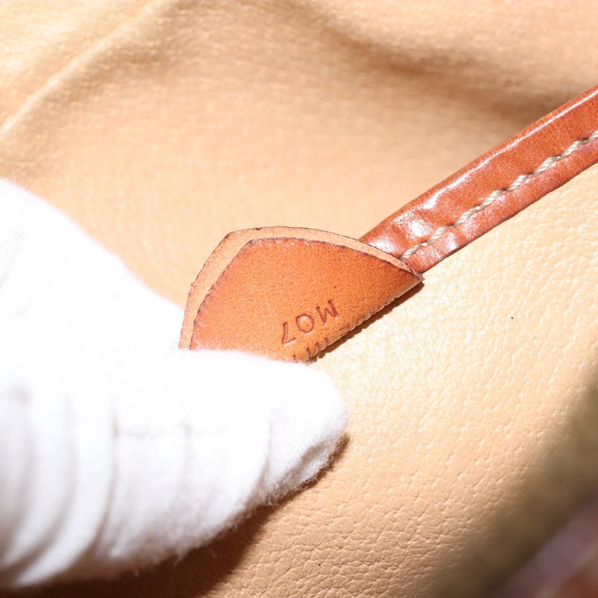 CELINE Macadam Canvas Clutch Bag PVC Beige Gold Auth gh1151