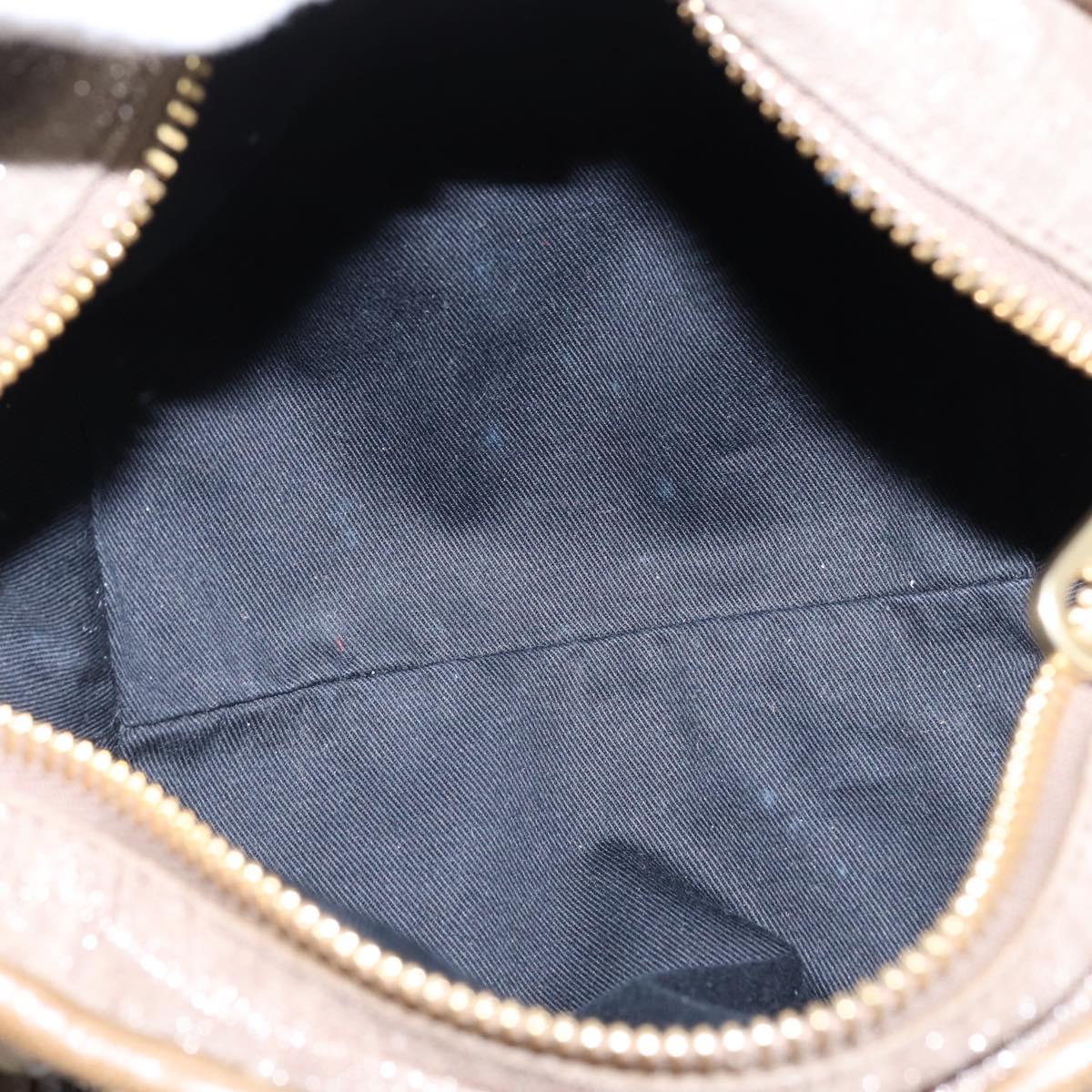 Chloe Etel Hand Bag Leather 2way Beige Gold Auth gh1152