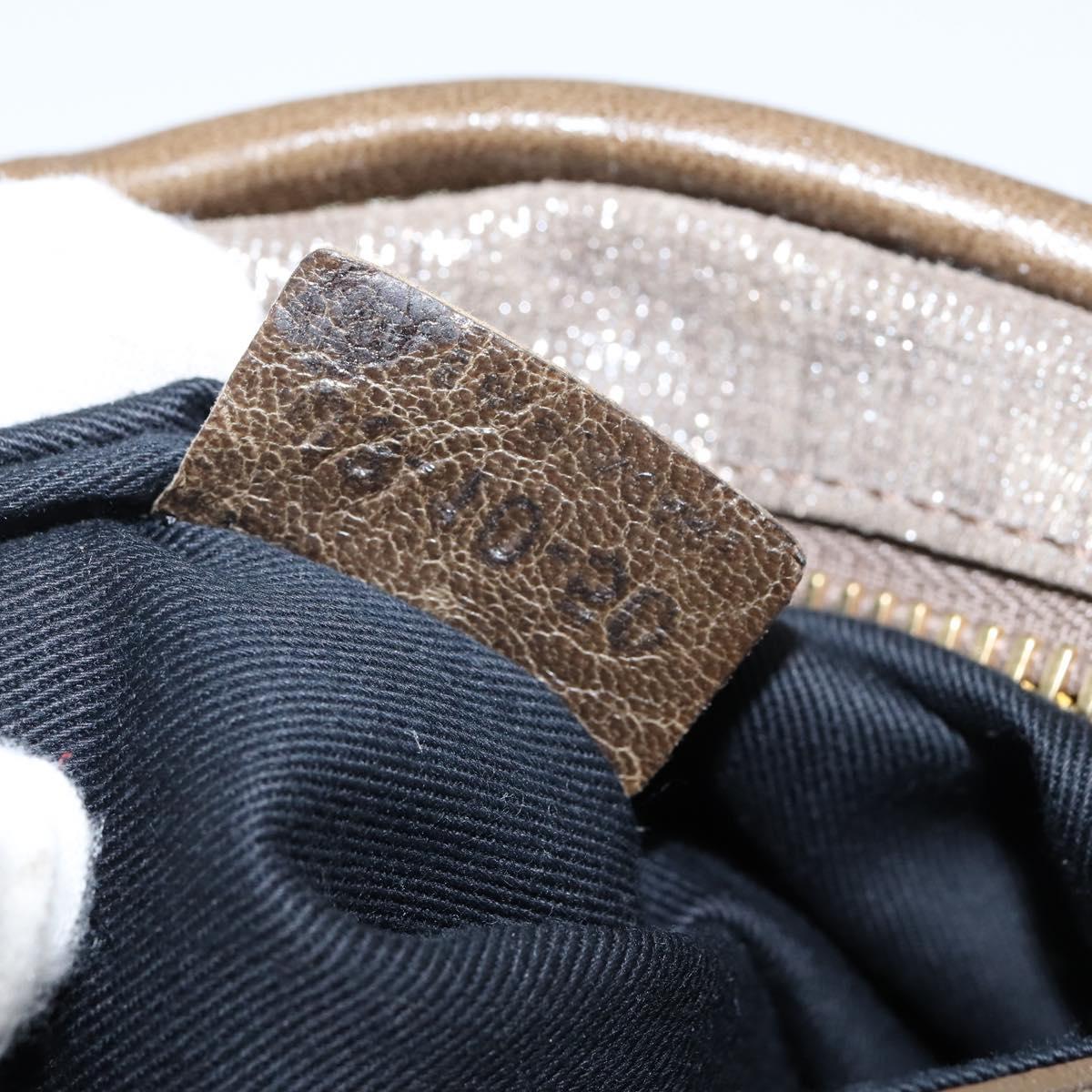 Chloe Etel Hand Bag Leather 2way Beige Gold Auth gh1152